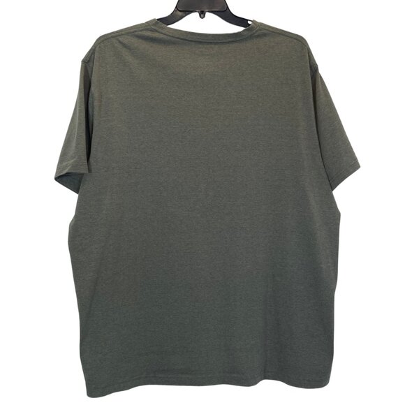 Men Green V Neck Tee 2XL - Picture 3 of 4
